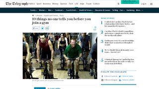 
                            1. 10 things no one tells you before you join a gym - The Telegraph