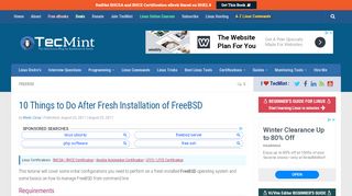 
                            9. 10 Things to Do After Fresh Installation of FreeBSD - Tecmint