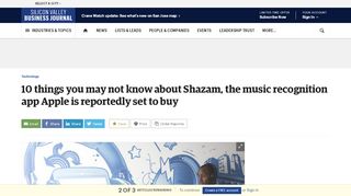 
                            7. 10 things you may not know about Shazam, the music recognition app ...