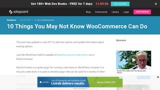 
                            9. 10 Things You May Not Know WooCommerce Can Do — SitePoint