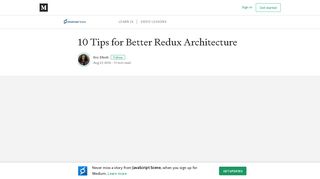 
                            3. 10 Tips for Better Redux Architecture – JavaScript Scene – Medium