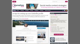 
                            11. 10 tips for setting up your LinkedIn profile | Media ... - Journalism.co.uk