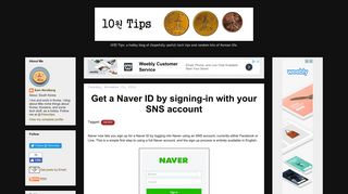 
                            4. 10원 Tips: Get a Naver ID by signing-in with your SNS account