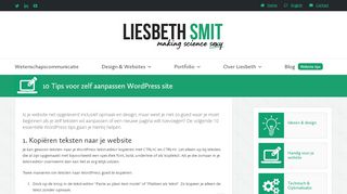 
                            11. 10 Tips voor zelf aanpassen WordPress site - Liesbeth Smit