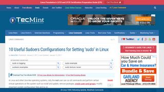 
                            6. 10 Useful Sudoers Configurations for Setting 'sudo' in Linux - Tecmint