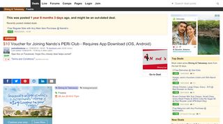 
                            12. $10 Voucher for Joining Nando's PERi Club - Requires App ...