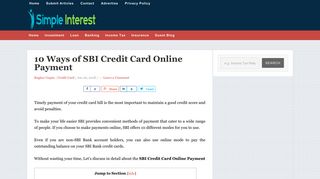 
                            7. 10 Ways of SBI Credit Card Online Payment - Credit Frog