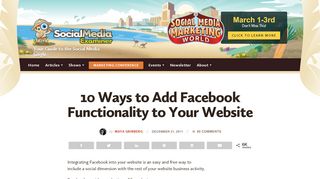 
                            11. 10 Ways to Add Facebook Functionality to Your Website : Social ...