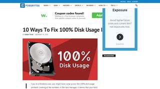 
                            7. 10 Ways To Fix 100% Disk Usage In Windows 10 - Fossbytes