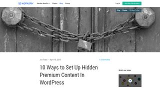 
                            4. 10 Ways to Set Up Hidden Premium Content In WordPress - WPMU DEV