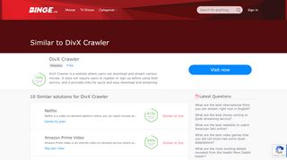 
                            13. 10+ Websites Like Divx Crawler - Best Divx Crawler Alternatives ...