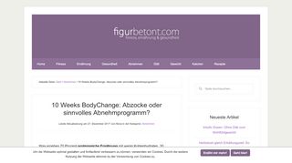 
                            13. 10 Weeks BodyChange: Abzocke oder sinnvolles Abnehmprogramm?