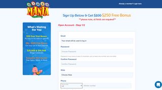 
                            2. $100 Free Sign Up Bonus - BingoMania.com