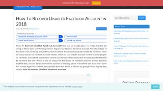 
                            11. (100%) How To Recover Disabled Facebook Account (Within 20 ...