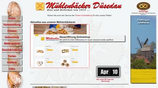 
                            1. 100 Jahre Mühlenbäckerei Düsedau in Lindhorst - Brot und Brötchen ...