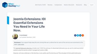 
                            9. 100 of the Best Free Joomla! Extensions - WhoIsHostingThis