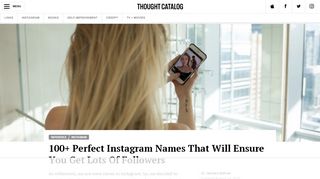 
                            6. 100+ Perfect Instagram Names That Will Ensure You Get Lots Of ...