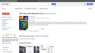 
                            8. 100 Trails of the Big South Fork: Tennessee & Kentucky - Google Books-Ergebnisseite