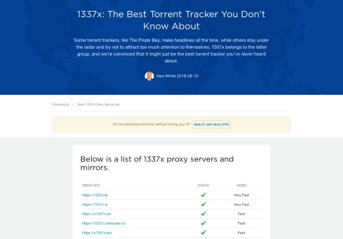 
                            12. [100% working] Best 1337x Proxy Server list - Eltima Software