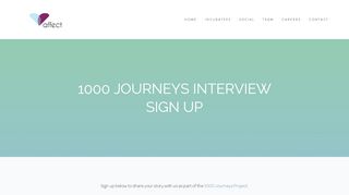 
                            8. 1000 Journeys Interview Sign Up — Affect Mental Health