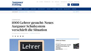 
                            8. 1000 Lehrer gesucht: Neues Aargauer Schulsystem verschärft die ...
