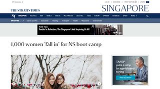 
                            9. 1,000 women 'fall in' for NS boot camp, Singapore News & Top Stories ...