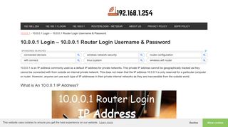 
                            9. 10.0.0.1 Login - 10.0.0.1 Router Login Username & Password