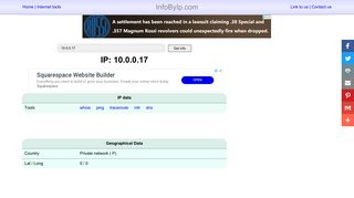 
                            1. 10.0.0.17 IP address information - InfoByIp.com