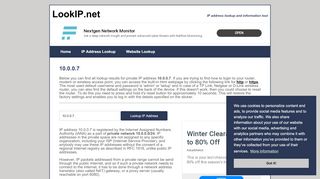 
                            3. 10.0.0.7 - Private Network | IP Address Information Lookup - LookIP.net