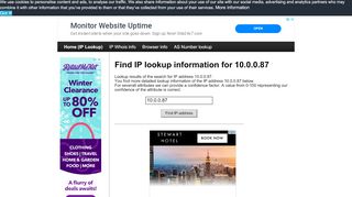 
                            9. 10.0.0.87 - Find IP Address - Lookup and locate an ip address
