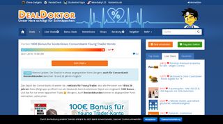 
                            12. 100€ Bonus für kostenloses Consorsbank Young Trader-Konto ...