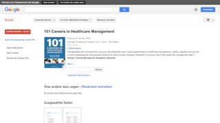 
                            12. 101 Careers in Healthcare Management