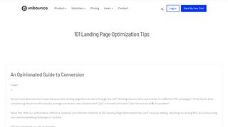 
                            11. 101 Landing Page Optimization Tips - Unbounce