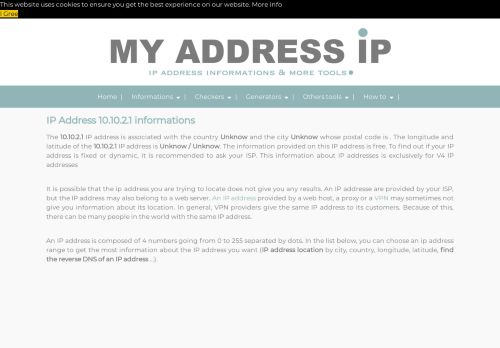
                            9. 10.10.2.1 IP Address - - | Tools whois IP 10.10.2.1 - My IP Address