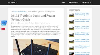 
                            9. 10.1.1.1 IP Router Login, Username and Password Settings Guide
