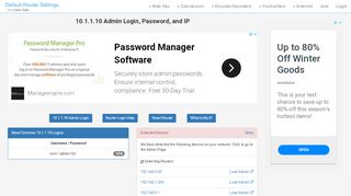 
                            2. 10.1.1.10 Admin Login, Password, and IP - Clean CSS