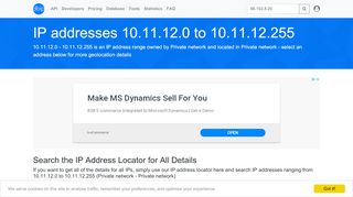 
                            1. 10.11.12 - Private network - Private network - Search IP addresses