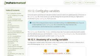 
                            2. 10.12. Config.php variables — Mahara 18.04 user manual