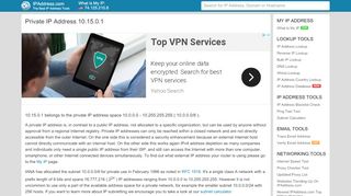 
                            5. 10.15.0.1 - Private IP Address | IP Lookup