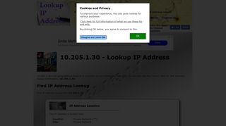 
                            1. 10.205.1.30 - Lookup IP Address