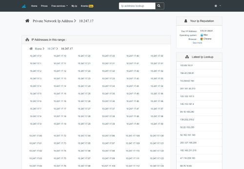 
                            8. 10.247.17 - Private Network Range - Search Ip Address - proxio.io