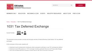 
                            6. 1031 Tax Deferred Exchange | CCIM Institute