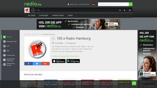 
                            9. 103.6 Radio Hamburg | Livestream per Webradio hören - Radio.de