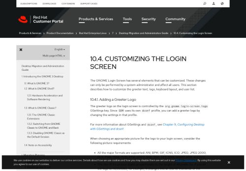 
                            6. 10.4. Customizing the Login Screen - Red Hat Customer Portal