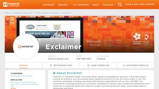 
                            10. 106 Customer Reviews & Customer References of Exclaimer ...