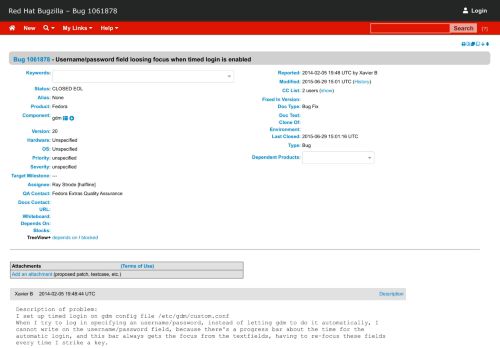 
                            5. 1061878 – Username/password field loosing focus when timed login ...