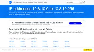 
                            9. 10.8.10 - Private network - Private network - Search IP addresses - DB-IP