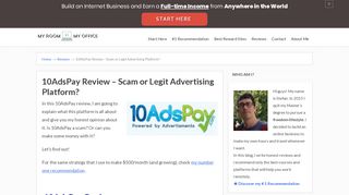 
                            11. 10AdsPay Review - Scam or Legit Advertising Platform? - My Room ...