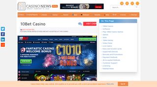 
                            13. 10Bet Casino Review - Games, Bonuses, Payment Methods
