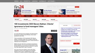 
                            11. 10X Investments CEO Steven Nathan: Clients' ignorance is fund ...